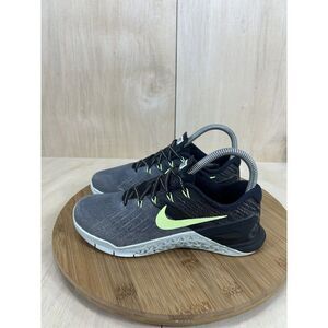 Nike Metcon 3 Black Ghost Green Athletic Cross Training Shoes Womens Size 5.5